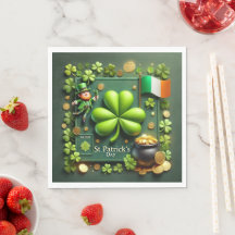 Shamrock de la Saint Patrick et Leprechaun
