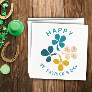 Serviette En Papier Shamrock de trèfle Dessin Bonne Saint Patrick`s da
