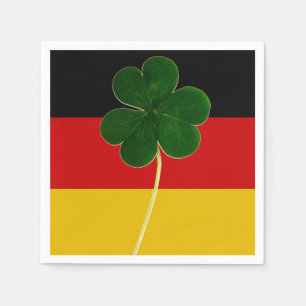 Serviette En Papier Shamrock du drapeau irlandais allemand Clover St P