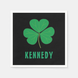 Serviette En Papier Shamrock Green Clover Irlande Celtic Irish Nom