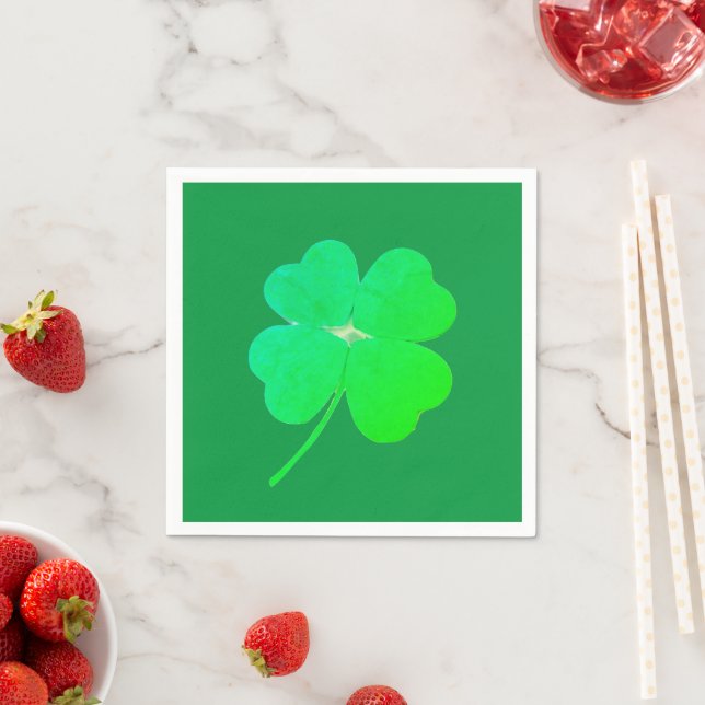 Serviette En Papier Shamrock Green Irish St. Patrick's Day 4Denis (En situation)