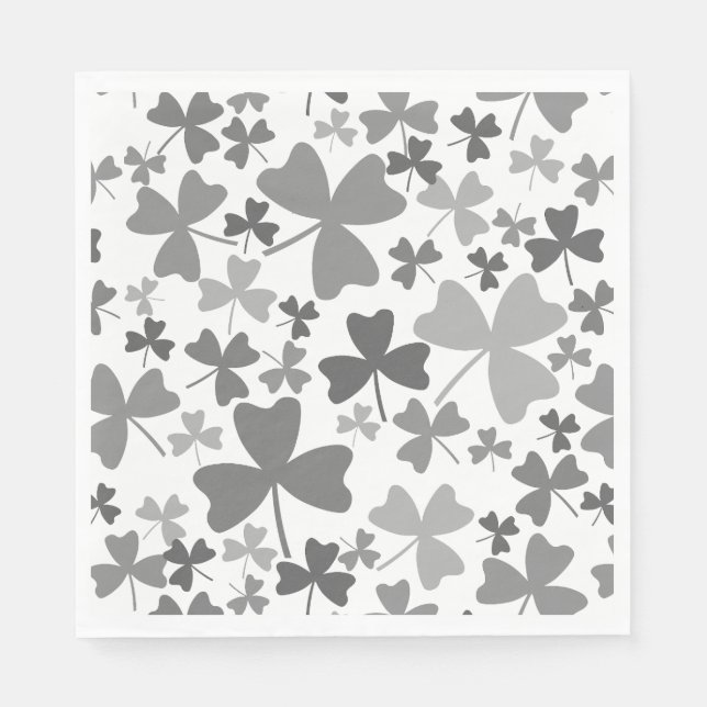Serviette En Papier Shamrock gris (Devant)