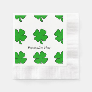 Serviette En Papier Shamrock irlandais