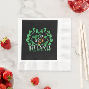 SERVIETTE EN PAPIER SHAMROCK IRLANDE