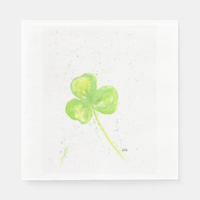 Serviette En Papier Shamrock Luncheon Napkin (Devant)