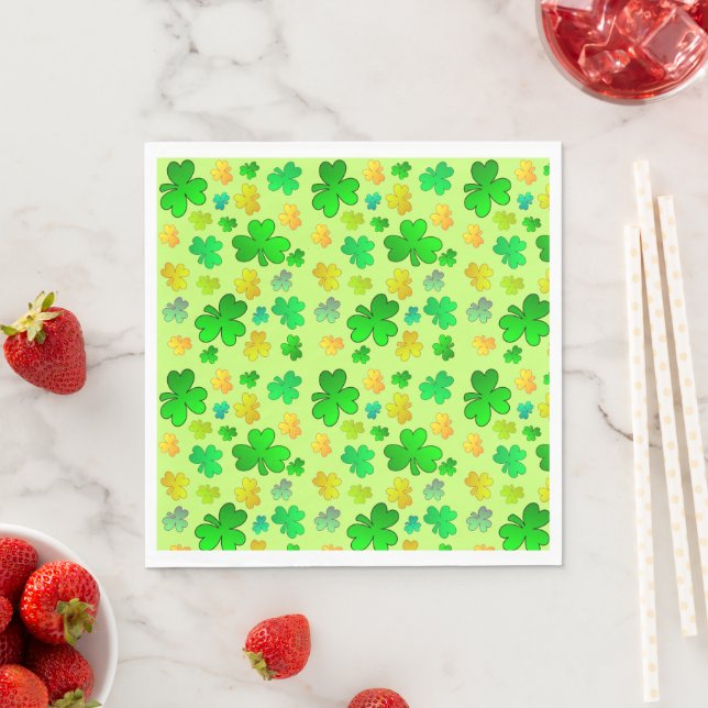 Serviette En Papier Shamrock St. Patrick's Day Paper Napkins (En situation)