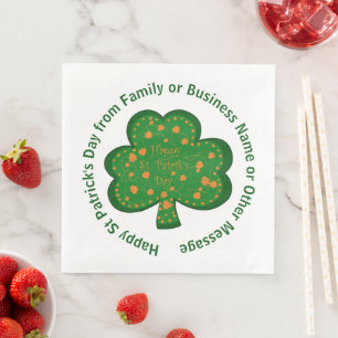 Serviette En Papier Shamrock vert de votre Jour de l'Saint Patrick de 