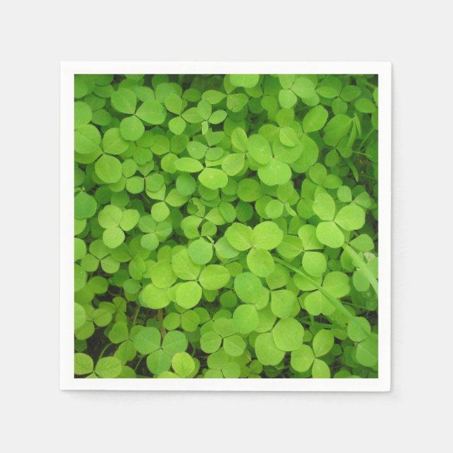 Serviette En Papier Shamrocks chanceux ! (Devant)