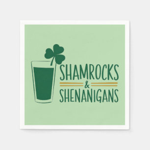 Serviette En Papier Shamrocks et Shenanigans : Conception de la Saint