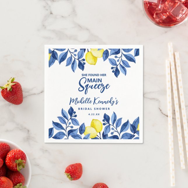 Serviette En Papier She Found Her Main Squeeze Bridal Shower  (En situation)