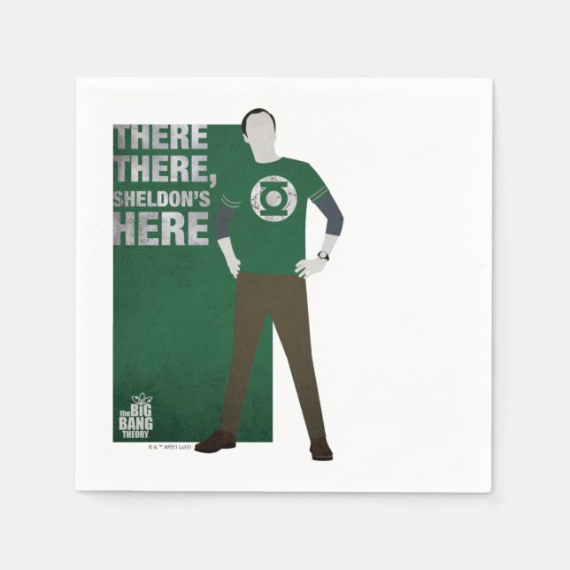 Serviette En Papier Sheldon est ici (Devant)