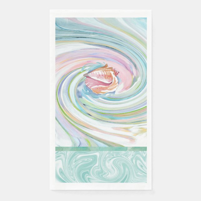 Serviette En Papier Shell Sea Swirl (Devant)