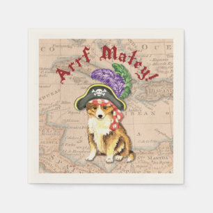 Serviette En Papier Sheltie Pirate