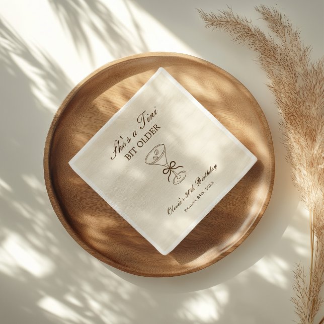 Serviette En Papier She's A Tini Bit Older Coffee Martini Birthday (Créateur téléchargé)