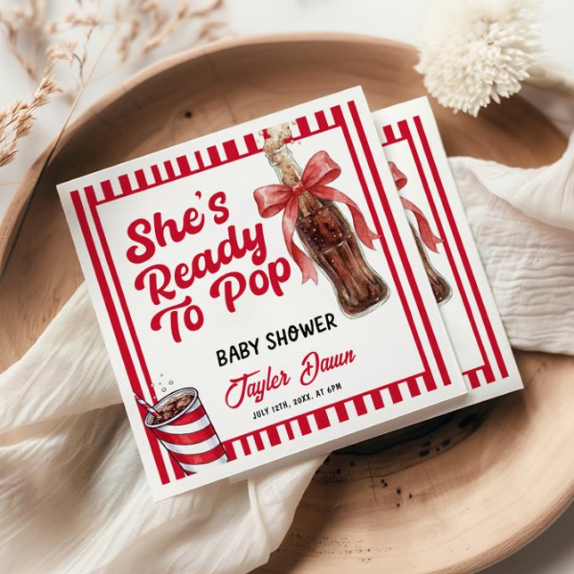 Serviette En Papier She's about to pop Baby Shower (Créateur téléchargé)