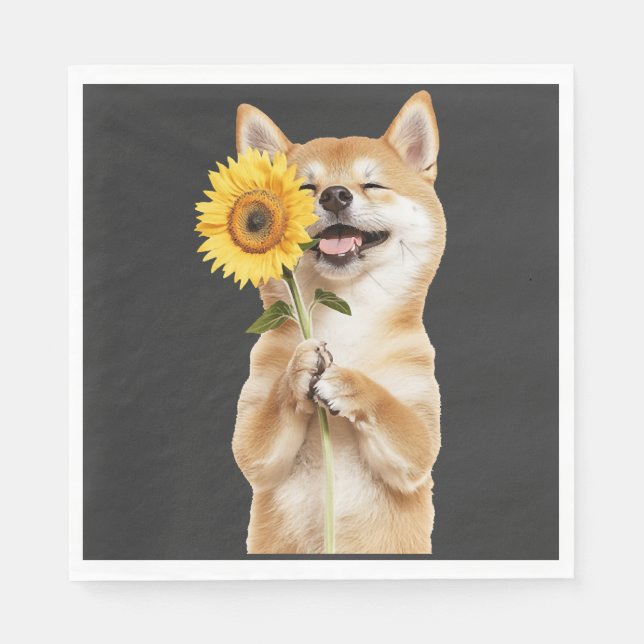 Serviette En Papier Shiba Inu   (Devant)