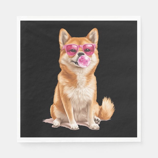 Serviette En Papier Shiba Inu (Devant)