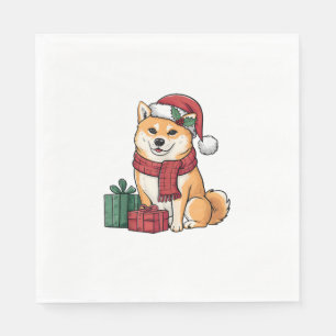 Serviette En Papier Shiba Inu Chien vêtements de Noël Chien de Noël No