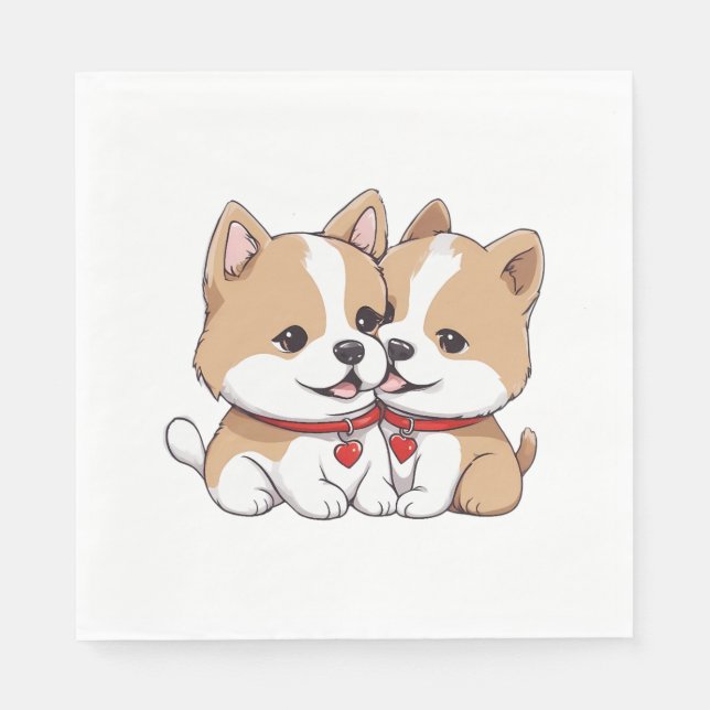 Serviette En Papier shiba inu chiot Classic T-Shirt (Devant)