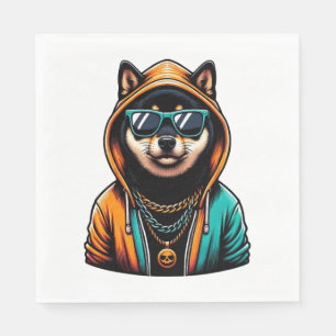 Serviette En Papier Shiba Inu dans le Sweat - shirt à capuche Streetwe