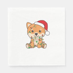 Serviette En Papier Shiba Inu Joyeux Chiens de Noël Noël Noël