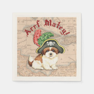 Serviette En Papier Shih Tzu Pirate