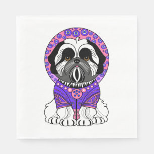 Serviette En Papier Shih Tzu Princesse