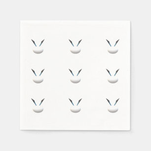 SERVIETTE EN PAPIER SHINING WHITE GLOBES MODERNE ART MOINS EST PLUS