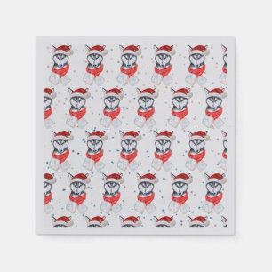Serviette En Papier Siberian Husky Dog Breed Christmas Stars
