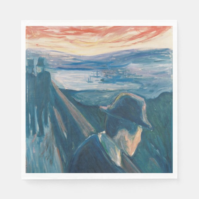 Serviette En Papier Sick Mood au coucher du soleil, Despair (par Edvar (Devant)