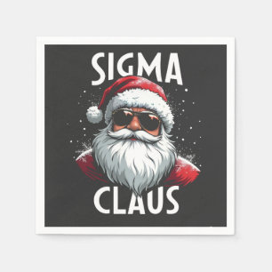 Serviette En Papier Sigma Claus Drôle Gen Alpha Collège Noël