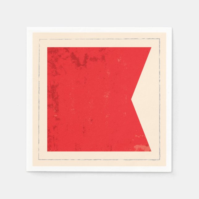 Serviette En Papier Signal lettre nautique "B" (Devant)