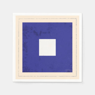 Serviette En Papier Signal lettre nautique "P"