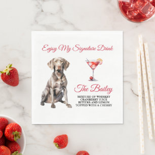 Serviette En Papier Signature Boire avec animal de compagnie photo