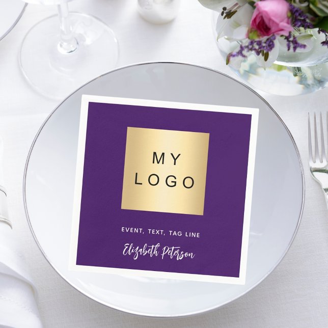 Serviette En Papier Signature du logo commercial de la barre de café v (Créateur téléchargé)