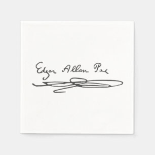 Serviette En Papier Signature Edgar Allan Poe