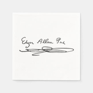 Serviette En Papier Signature Edgar Allan Poe
