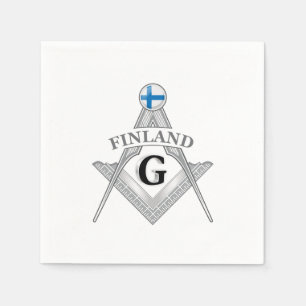 Serviette En Papier Signe de la franc-maçonnerie finlandaise