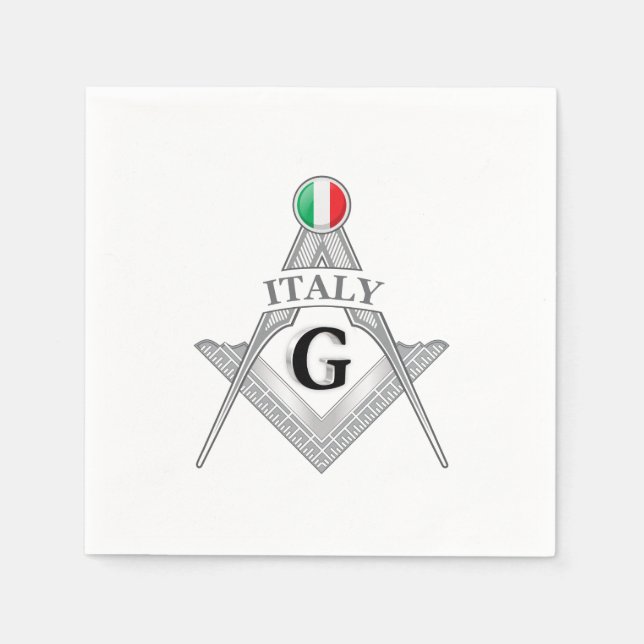 Serviette En Papier Signe de la franc-maçonnerie italienne (Devant)