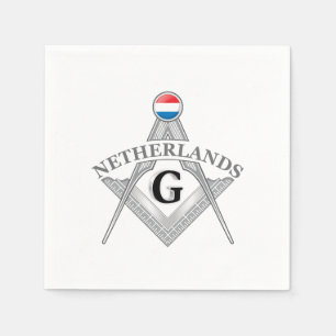 Serviette En Papier Signe de la franc-maçonnerie néerlandaise