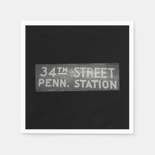Serviette En Papier SIGNE DE LA GARE DE NY Tile 34th Street New York