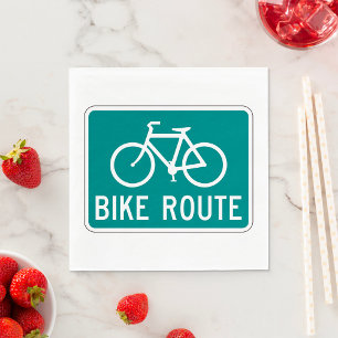 SERVIETTE EN PAPIER SIGNE DE LA VOIE PISTE À VÉLO PISTE À VÉLO