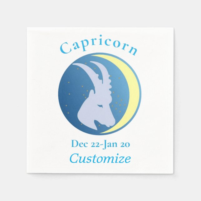 Serviette En Papier Signe du Capricorne Thunder_Cove (Devant)