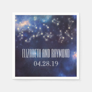 Serviette En Papier Signes zodiaques   Mariage de nuit étoilé