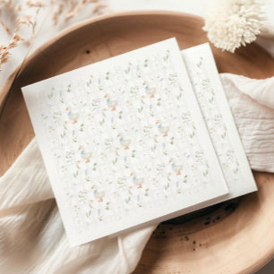 Serviette En Papier Silencieux Goose Vintage Bow Floral Baby shower