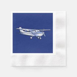 Serviette En Papier Silhouette de Chrome Cessna de l'aéronef volant e