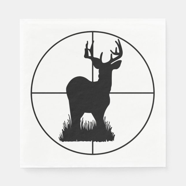 Serviette En Papier Silhouette de cible de chasse au cerf (Devant)