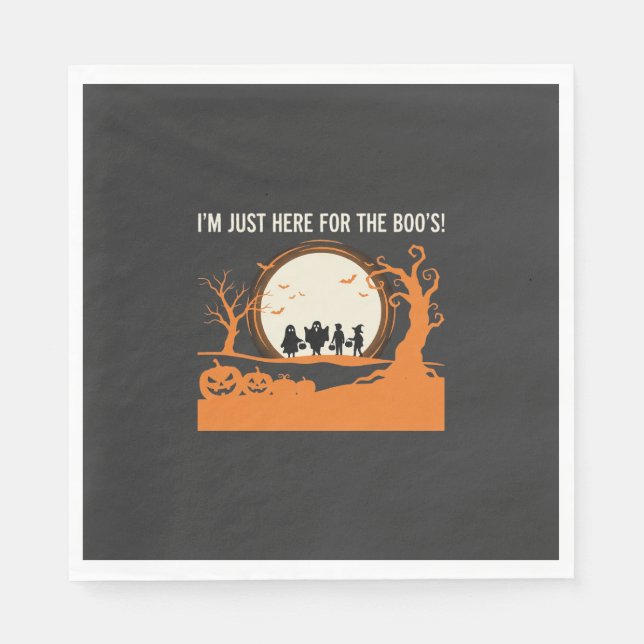 Serviette En Papier Silhouette de fantôme Halloween Boo (Devant)