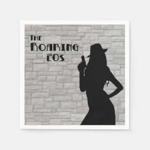 Serviette En Papier Silhouette de poule d'arme