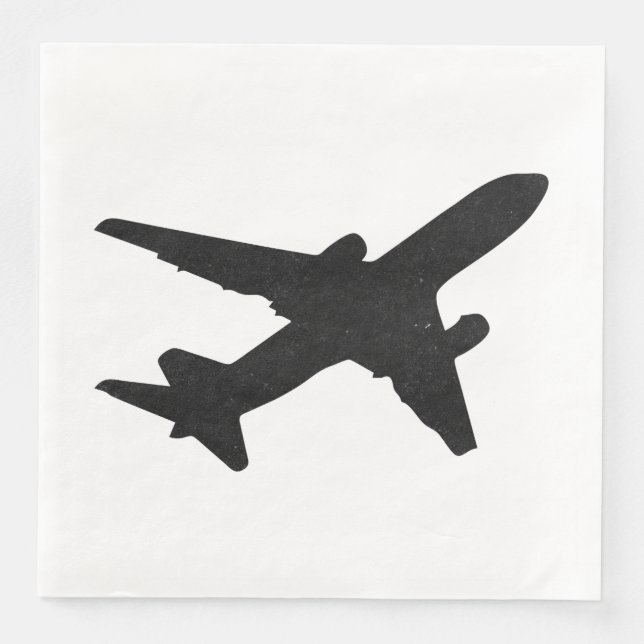 Serviette En Papier Silhouette Jet (Devant)